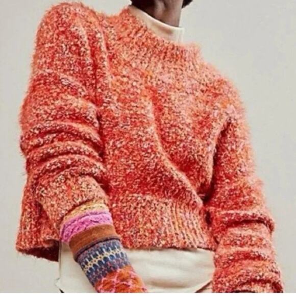 Free People Sweaters - Free People Confetti Eyelash Knit Mock Neck Sweater S